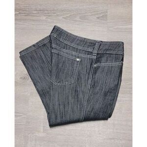 Bebe Jeans Women's Dark Wash Stretch Double Button Slim Crop Jeans Size 28